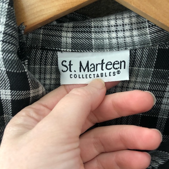 St Marteen vintage 90s plaid gingham zip up light jacket - Picture 5 of 5